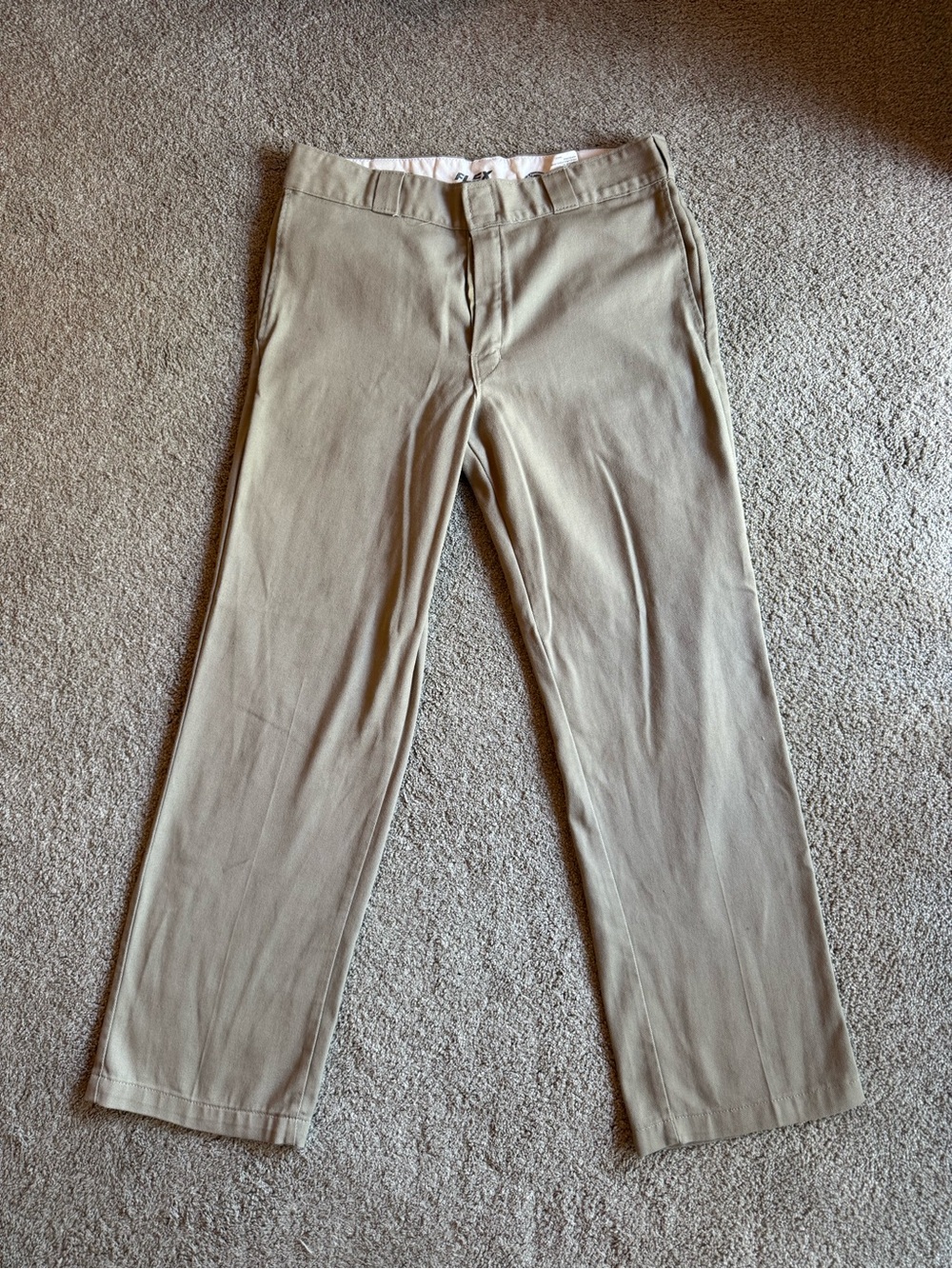 Dickies Men's Tan Straight-Leg Chinos